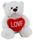 BIJOU CREAM BEAR WITH HEART 29CM