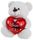 OLLIE BEAR WITH HEART CREAM 20CM