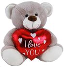OLLIE BEAR WITH HEART BROWN 41CM