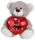 OLLIE BEAR WITH HEART BROWN 30CM