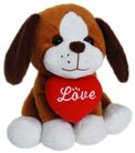 CHARLIE DOG WITH HEART 25CM