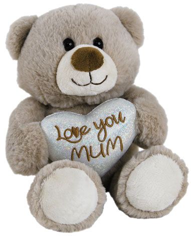 BEAR - LOVE YOU MUM HEART(BROWN)