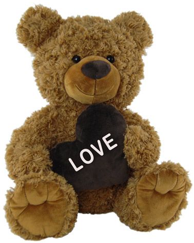 BEAR TILLY WITH HEART BROWN 50CM