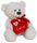 BEAR FOZZIE W/HEART - CREAM 23CM (LOW)