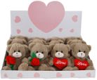 BEAR GABBY LOVE BEAR RED 12 DISPLAY 12CM