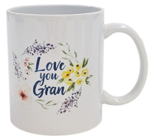COFFEE MUG - LOVE YOU GRAN FLORAL