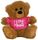 BEAR I LOVE MUM HOT PINK SHIRT18CM