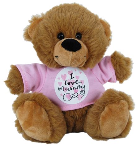 BEAR BROWN I LOVE MUMMY 18CM