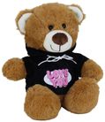 BEAR HOODIE BLACK - LOVE YOU PINK 25CM