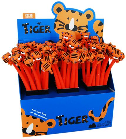 SILICONE PEN TIGER - 48PC DISPLAY