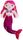 MERMAID DOLL AMPHITRITE PINK 50CM