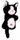 PUPPET BLACK/WHITE CAT WITH NOISE