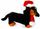 CHRISTMAS DOG DACHSHUND 35CM (SAUSAGE)
