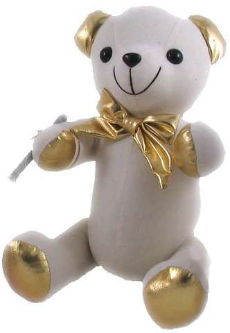 BEAR AUTO LARGE 38CM: GOLD