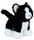 PAWSOME PALS CAT - BLK & WHT 17CM