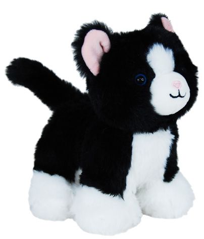 PAWSOME PALS CAT - BLK & WHT 17CM