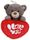 STANDING BEAR W/HEART 16CM
