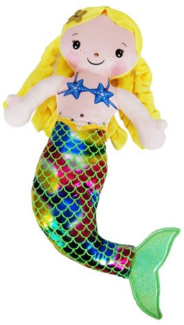 MERMAID DOLL AMPHITRITE YELLOW 50CM