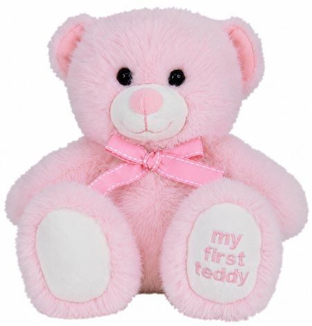 BEAR MY FIRST TEDDY PINK 18CM