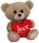 BEAR THEO W/HEART BEIGE 16CM