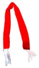 CHRISTMAS SCARF: RED W/WHITE TASSEL