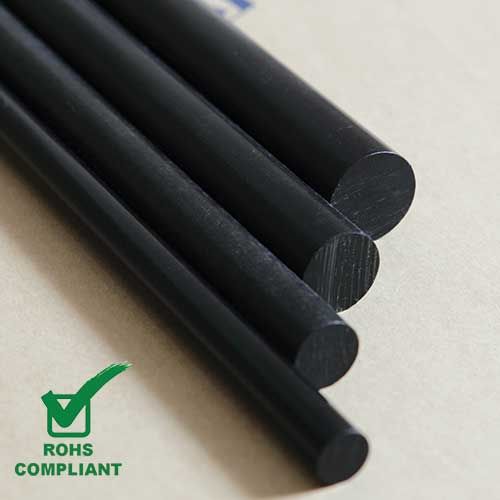 ACETAL POM C BLACK ROD 08MM DIA X 1MTR LONG