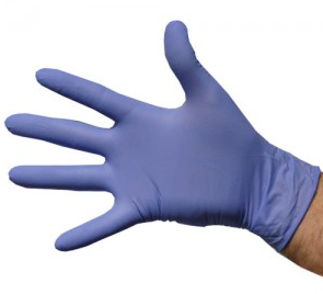 VINYL POWDER FREE GLOVE BLUE SMALL 100/PKT