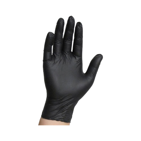 NITRILE BLACK GLOVE MEDIUM 100/PKT