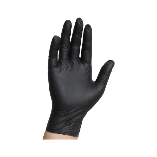 NITRILE BLACK GLOVE MEDIUM 100/PKT