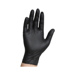 NITRILE BLACK GLOVE MEDIUM 100/PKT