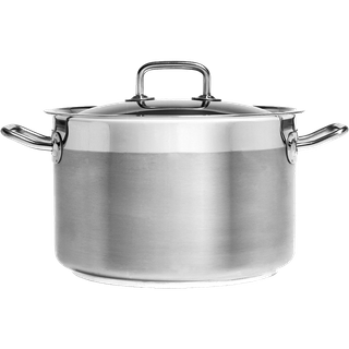 SAUCEPOT-18/10 240x150mm 6.75lt w/LID "PROFESSIONAL"