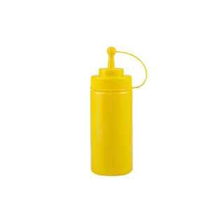 WIDE MOUTH SQUEEZE BOTTLE-W/CAP, YELLOW, 480ml 24 PER CTN