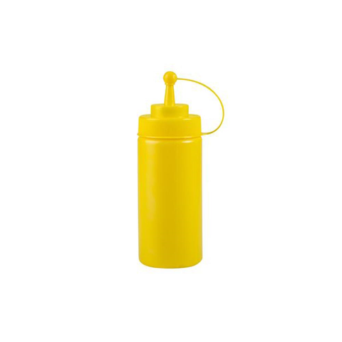 WIDE MOUTH SQUEEZE BOTTLE-W/CAP, YELLOW, 480ml 24 PER CTN