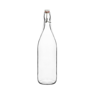 CLEAR GLASS BOTTLE-ROUND, 1.0lt 12 PER CTN