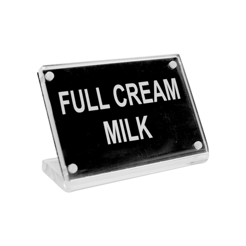 BUFFET SIGN- ACRYLIC w/S/S MAGNET PLATE "FULL CREAM MLK