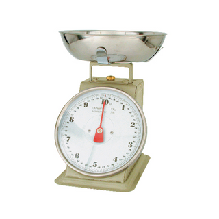 KITCHEN SCALE-ENAMEL BODY, W/BOWL 10KG X 50G 6 PER CTN