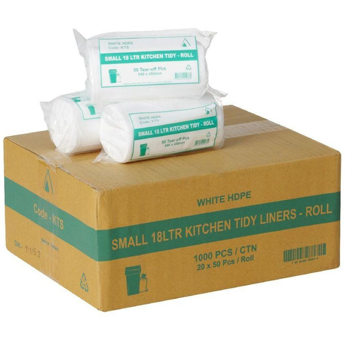18L KITCHEN TIDY ROLL - WHITE CTN/1,000