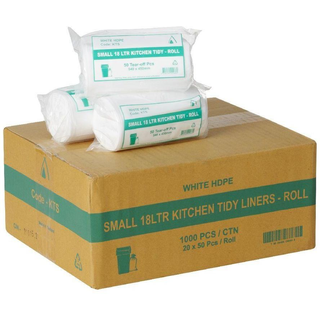 18 LTR KITCHEN TIDY ROLL - WHITE CTN/1,000