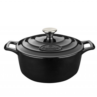 LA CUISINE PRO SERIES ROUND DEEP CASSEROLE BLACK 280mm