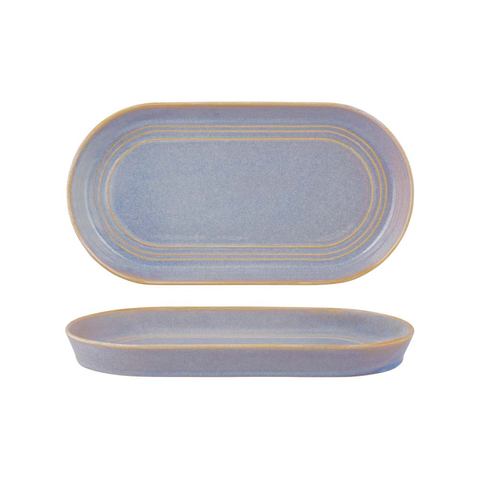 TABLEKRAFT URBAN LOFT OVAL PLATTER 305x165x30mm AZURE BLUE 3/CTN