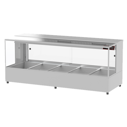 WOODSON W.HFSQ25 5 MODULE SQUARE HOT FOOD DISPLAY