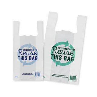 REUSABLE LARGE SINGLET BAGS - WHITE CTN / 500