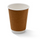 12OZ KRAFT DW COFFEE CUPS (UNI FIT 90MM RIM)  25/SLV 500/CTN