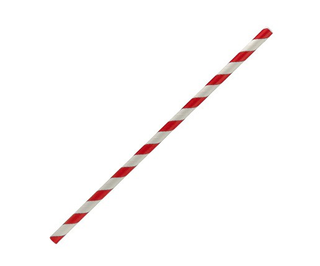 PAPER STRAW REGULAR - RED STRIPE 2500/CTN