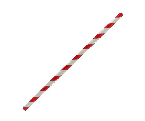 PAPER STRAW REGULAR - RED STRIPE 2500/CTN