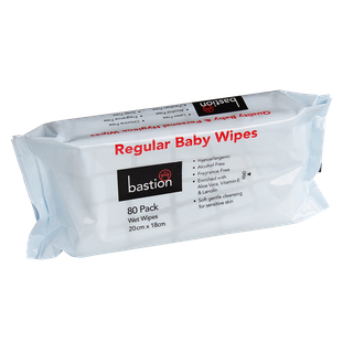 REGULAR BABY WIPES 80 SHT/PKT 12/CTN