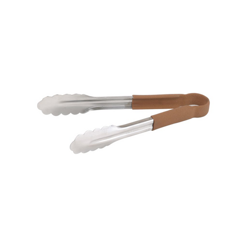 CHEF INOX TONG-UTILITY S/S 230mm BROWN