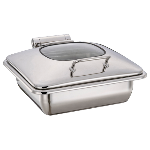 CHEF INOX ULTRA CHAFER-S/S, RECT, 2/3 SIZE W/GLASS LID