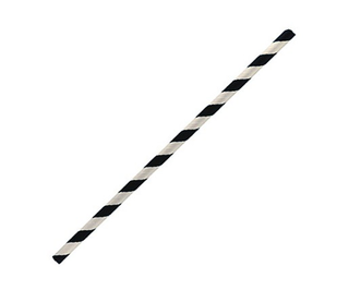 PAPER STRAW REGULAR - BLACK STRIPE 2500/CTN