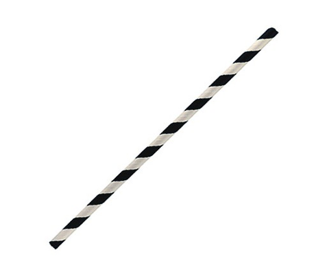 PAPER STRAW REGULAR - BLACK STRIPE 2500/CTN